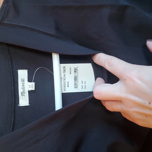 🥳HP🥳 NWT Madewell: Tina T-shirt Dress, true black - Picture 3 of 6